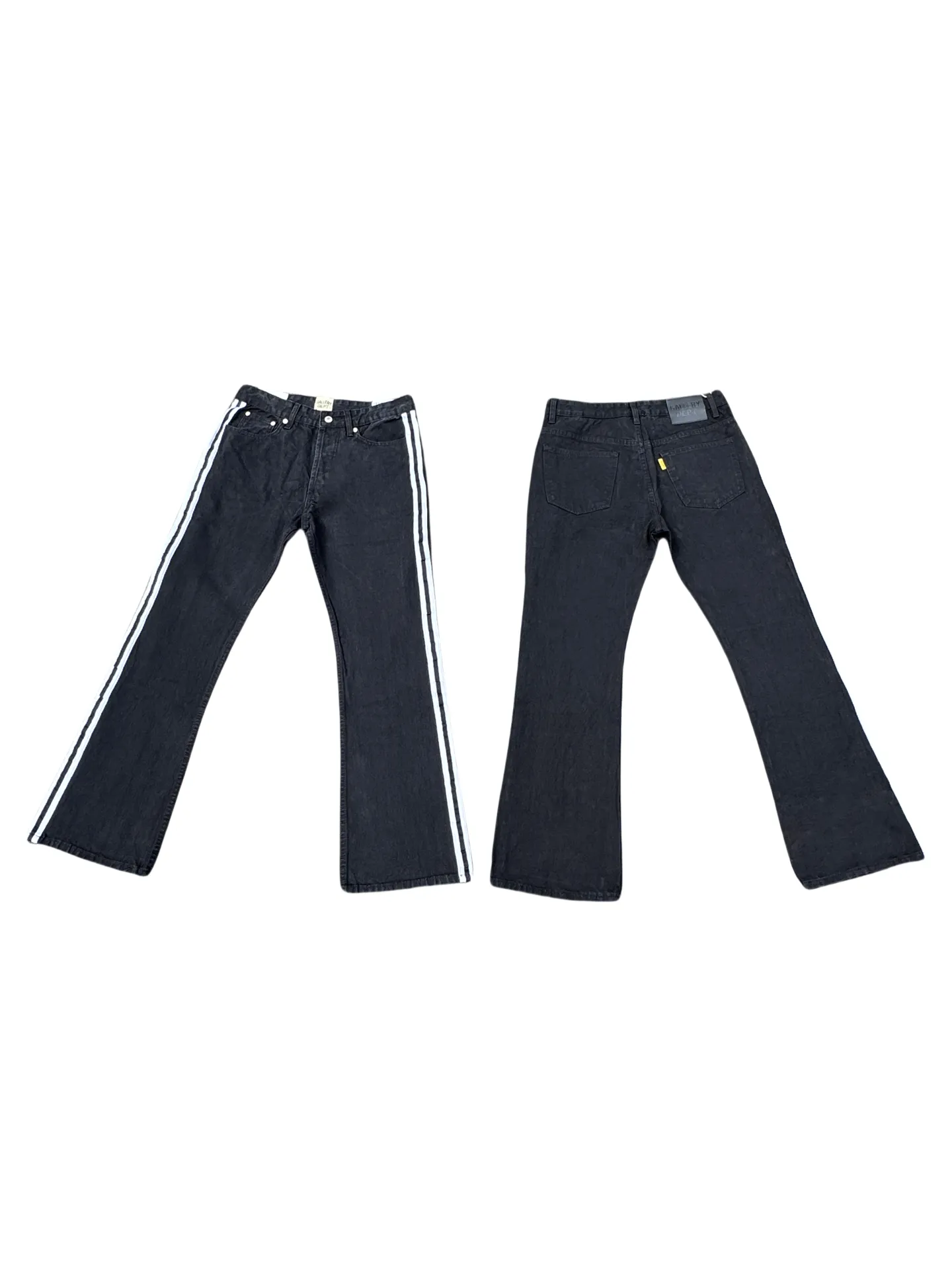P220💰G78 GALLERY DEPT. Three-bar white-striped jeans, the trendy American loose trousers for men and women in the casual group. Color: black. Size: S-XXL (corresponds to 28-36)